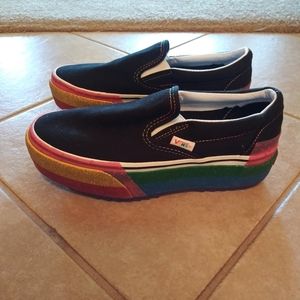 Rainbow Platform Vans 7M